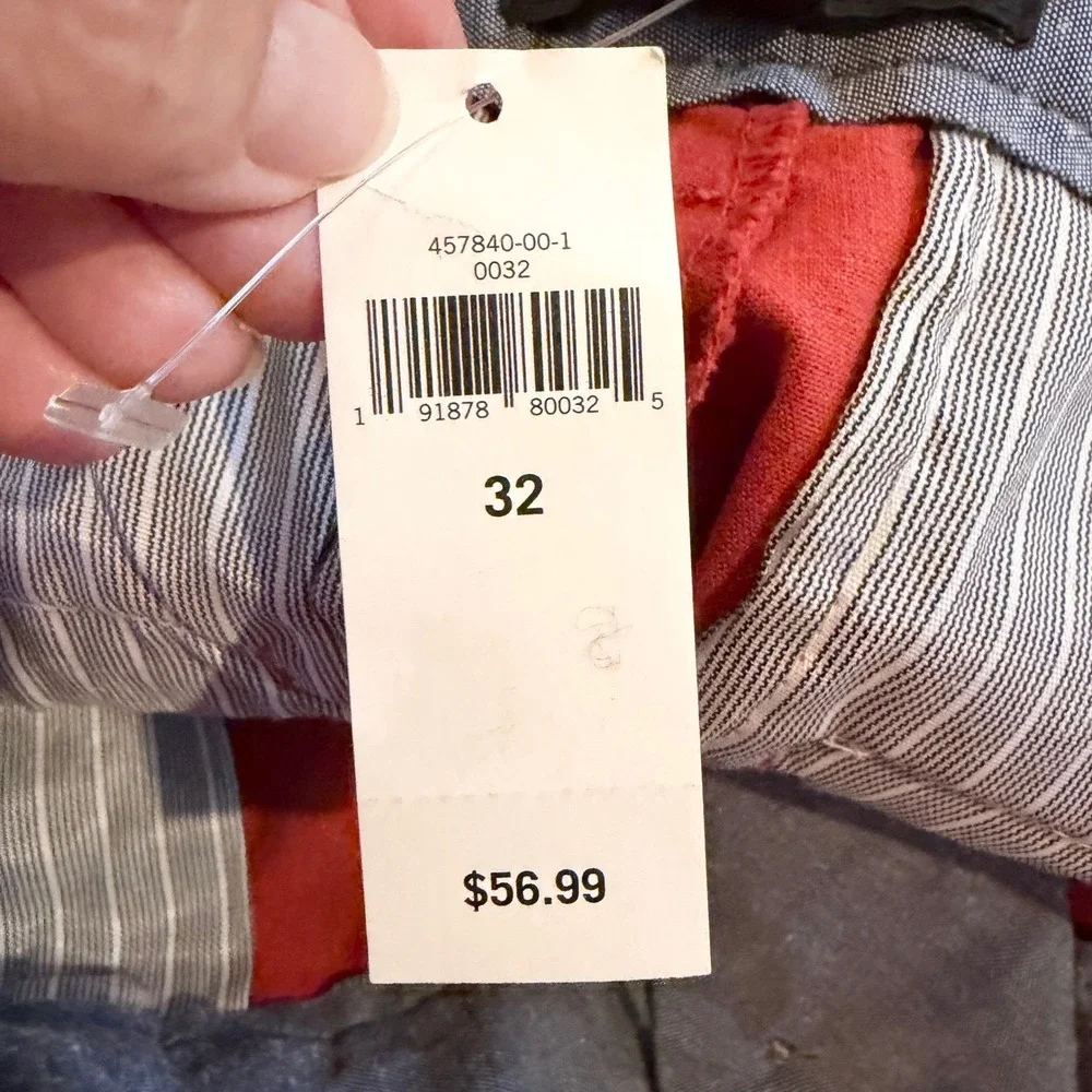 Banana Republic Aiden Short Mens 32 Slim Fit Red Chino‎ Shorts 10